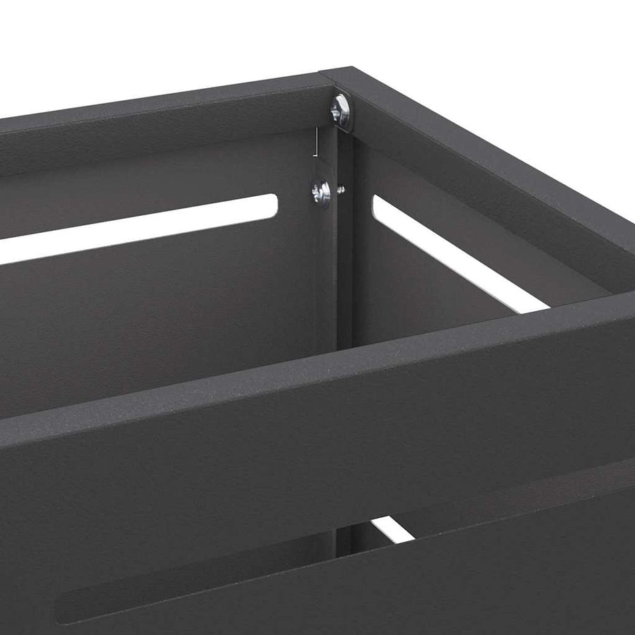 Paraplu Standaard met opslag Zwart 15,5 x 15,5 x 49 cm Metaal