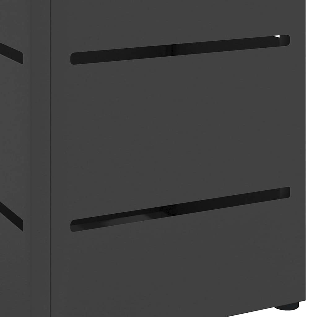 Paraplu Standaard met opslag Zwart 15,5 x 15,5 x 49 cm Metaal