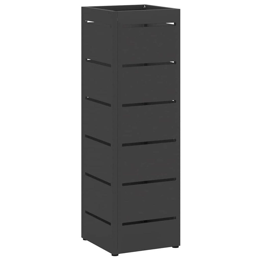 Paraplu Standaard met opslag Zwart 15,5 x 15,5 x 49 cm Metaal