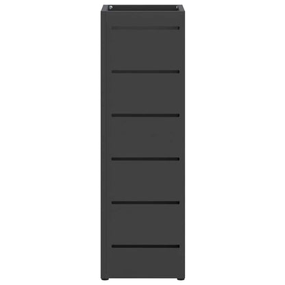 Paraplu Standaard met opslag Zwart 15,5 x 15,5 x 49 cm Metaal