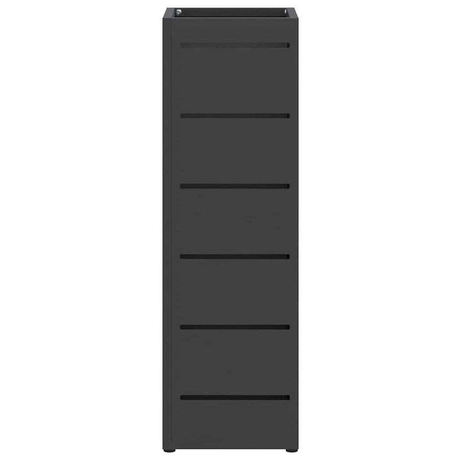 Paraplu Standaard met opslag Zwart 15,5 x 15,5 x 49 cm Metaal