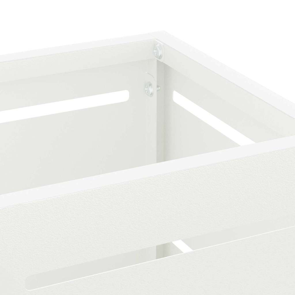 Paraplu Standaard met opslag Wit 15,5 x 15,5 x 49 cm Staal