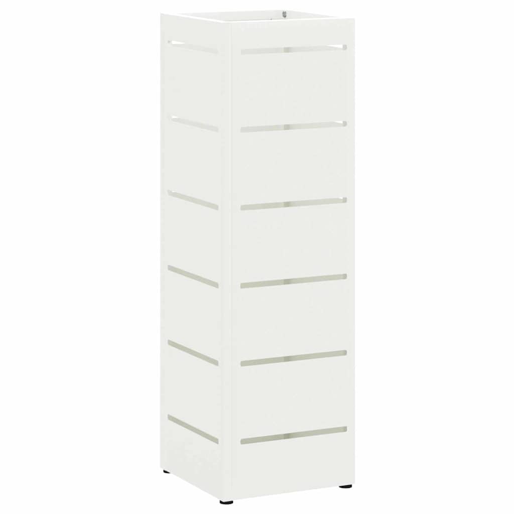 Paraplu Standaard met opslag Wit 15,5 x 15,5 x 49 cm Staal