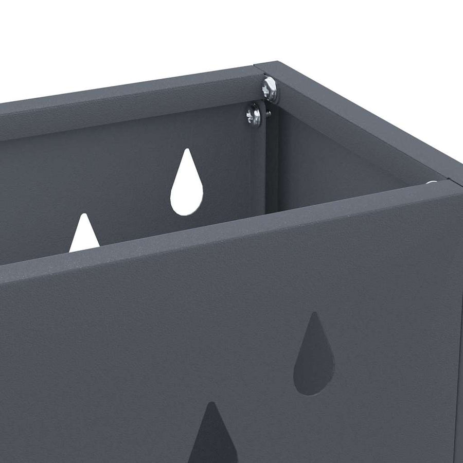 Paraplu Standaard Antraciet 28 x 12 x 41 cm Staal