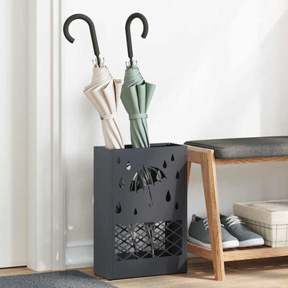Paraplu Standaard Antraciet 28 x 12 x 41 cm Staal