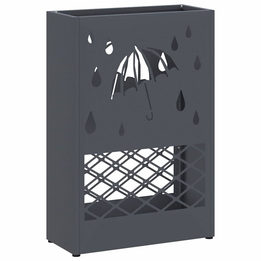 Paraplu Standaard Antraciet 28 x 12 x 41 cm Staal