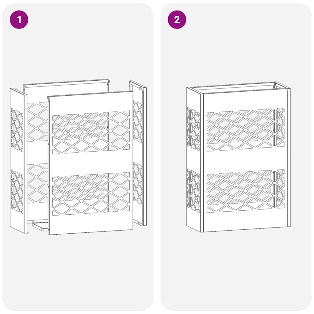 Paraplu Standaard Zwart 28 x 12 x 41 cm Staal