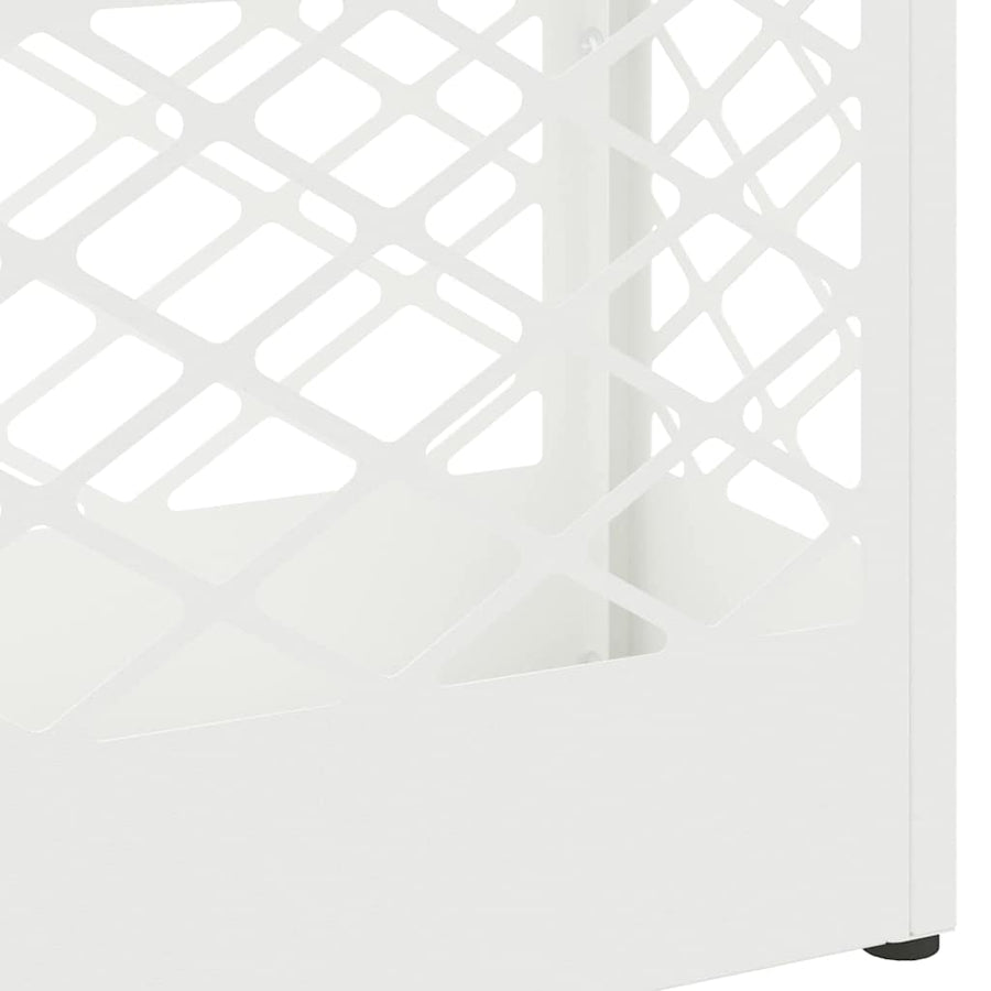 Paraplu Standaard Rooster met opslag Wit 28 x 12 x 41 cm Staal