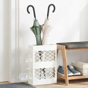 Paraplustandaard 28x12x41 cm staal wit