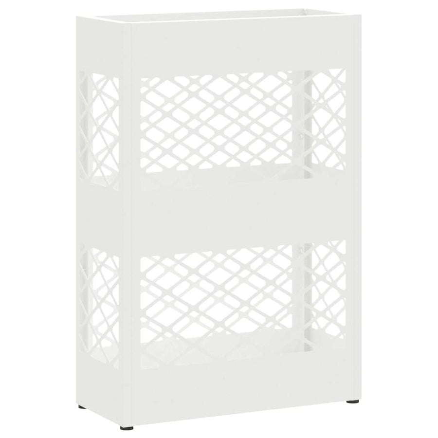 Paraplu Standaard Rooster met opslag Wit 28 x 12 x 41 cm Staal
