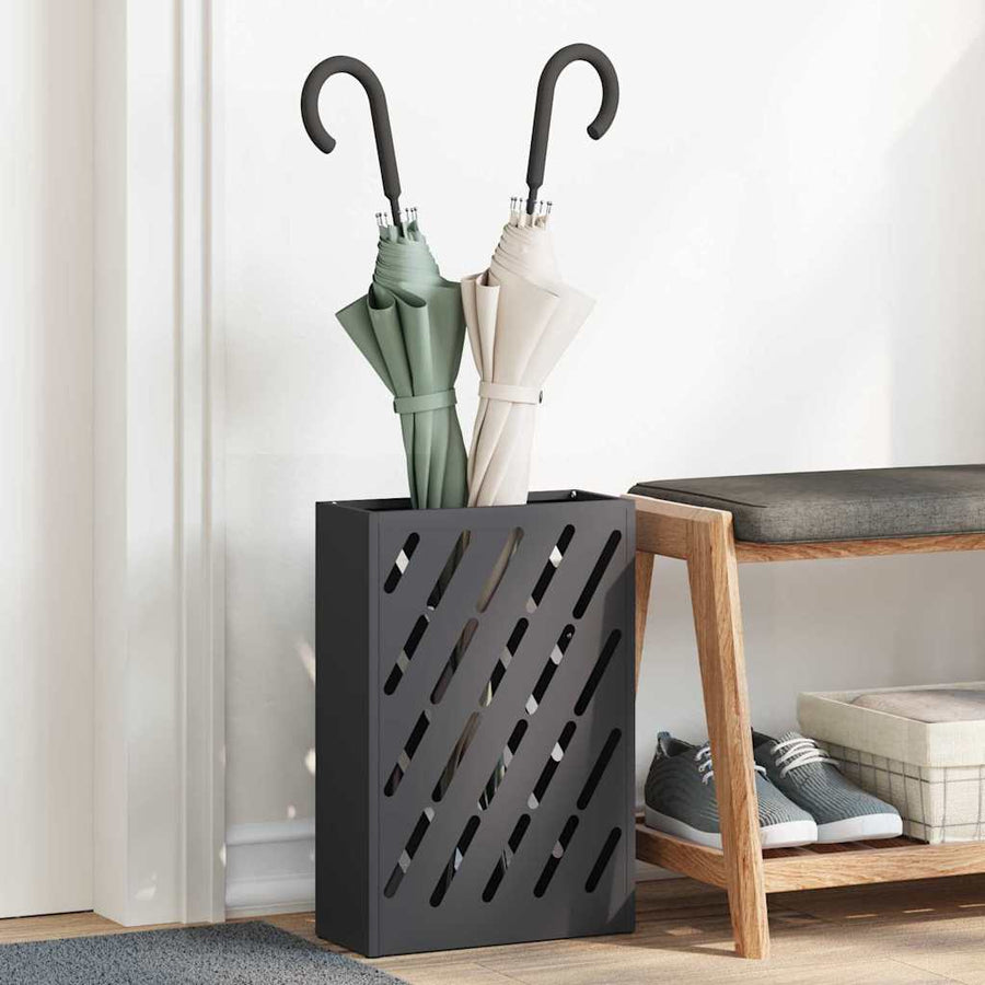 Paraplu Standaard Zwart 28 x 12 x 41 cm Staal