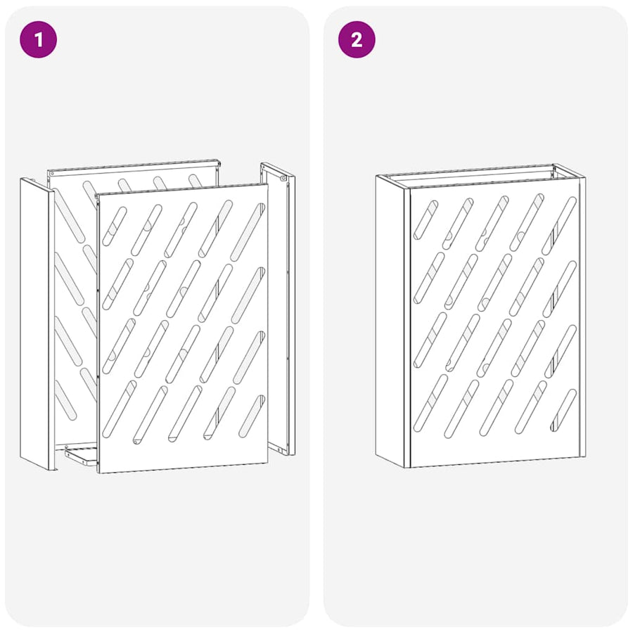 Paraplu Standaard Antraciet 28 x 12 x 41 cm Staal