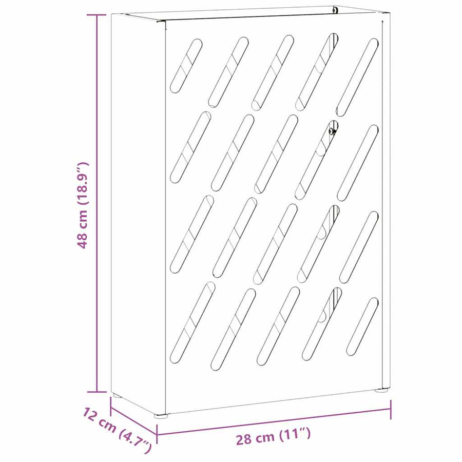 Paraplu Standaard Antraciet 28 x 12 x 41 cm Staal