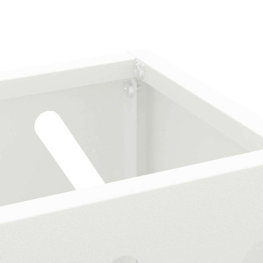 Paraplu Standaard Wit 28 x 12 x 41 cm Staal