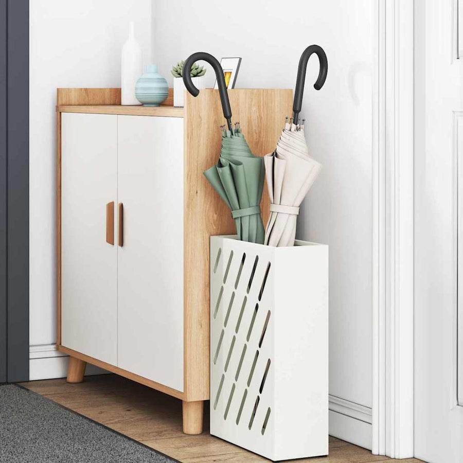 Paraplu Standaard Wit 28 x 12 x 41 cm Staal