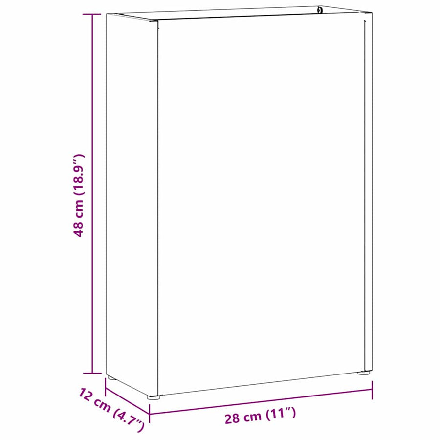 Paraplu Standaard Antraciet 28 x 12 x 41 cm Staal