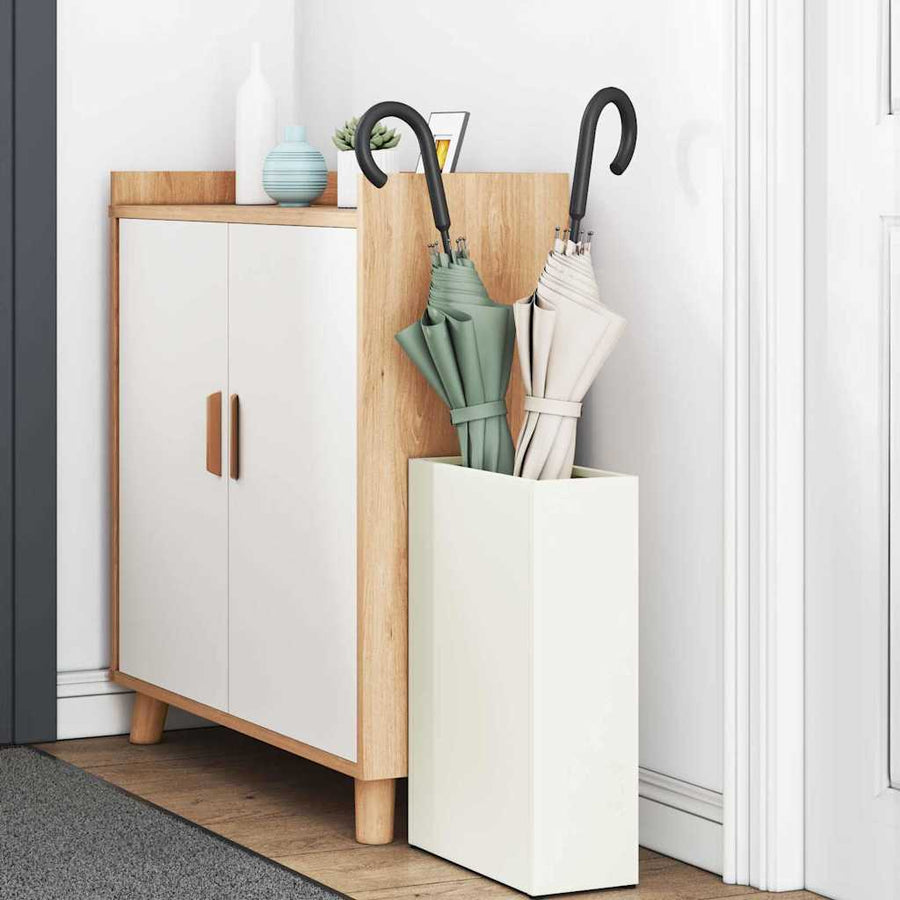 Paraplu Standaard Wit 28 x 12 x 41 cm Staal