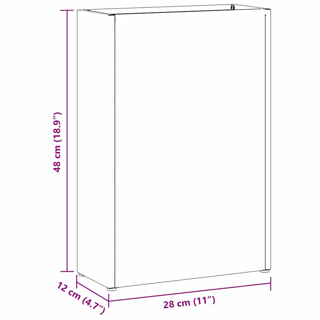 Paraplu Standaard Wit 28 x 12 x 41 cm Staal