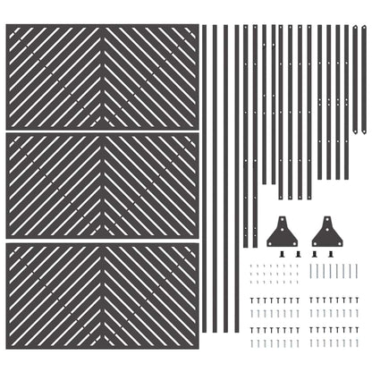 Privacyscherm Zwart 100 x 50 x 180 cm Staal