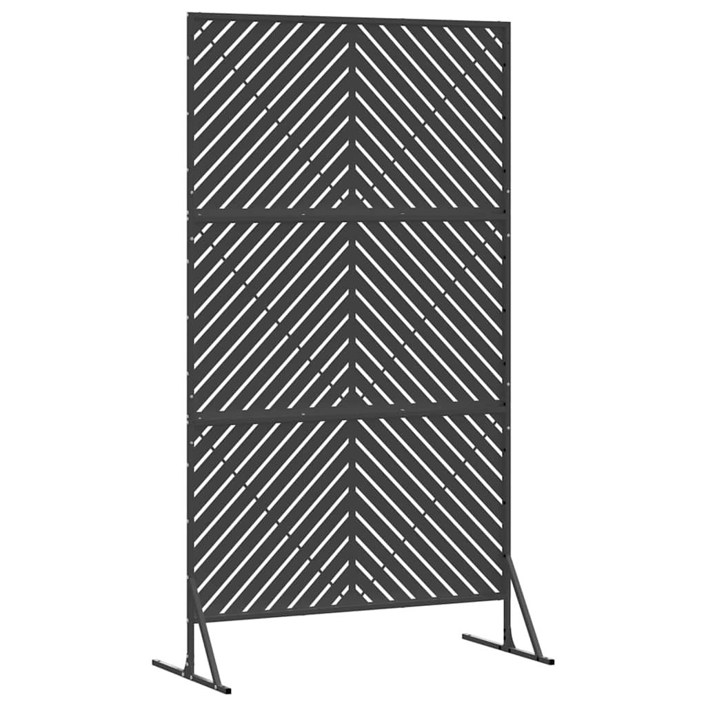 Privacyscherm Zwart 100 x 50 x 180 cm Staal