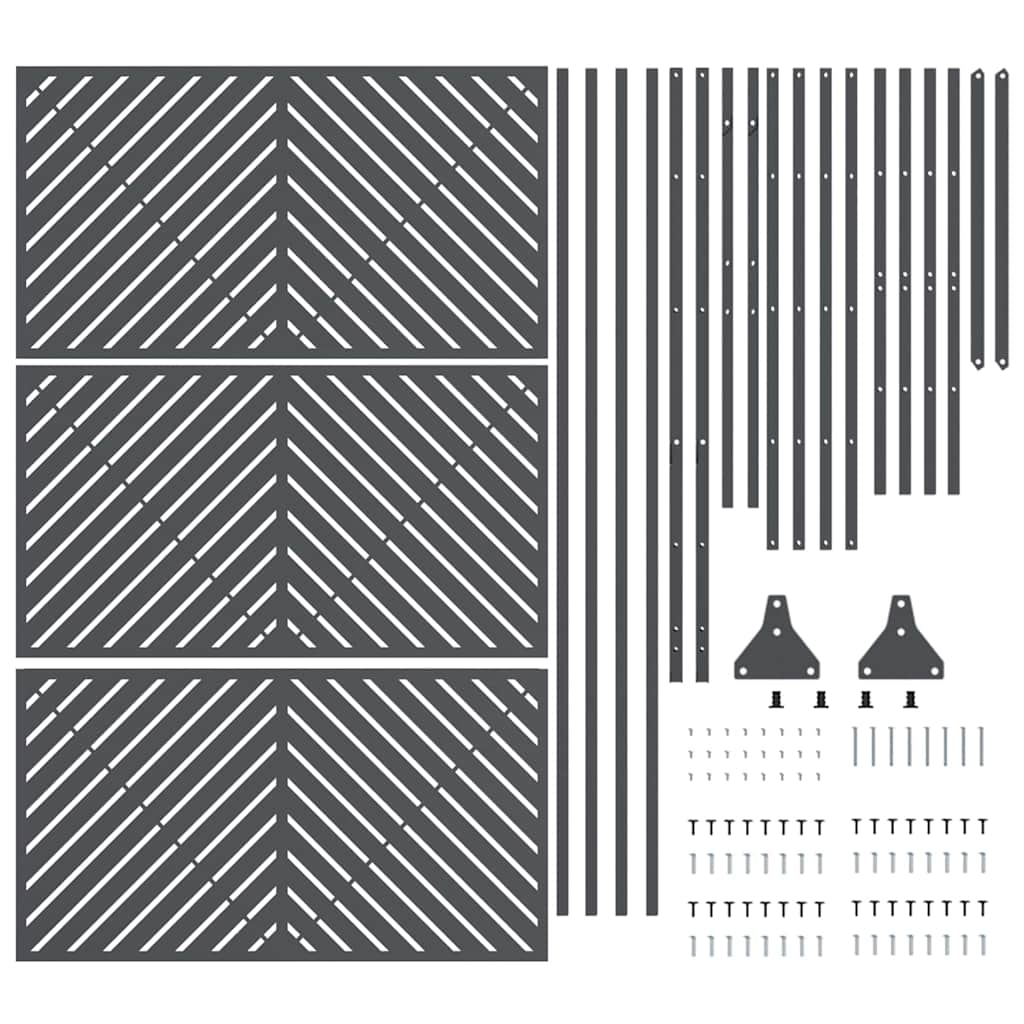 Privacyscherm Antraciet 100 x 50 x 180 cm Staal