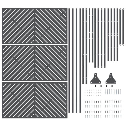 Privacyscherm Antraciet 100 x 50 x 180 cm Staal