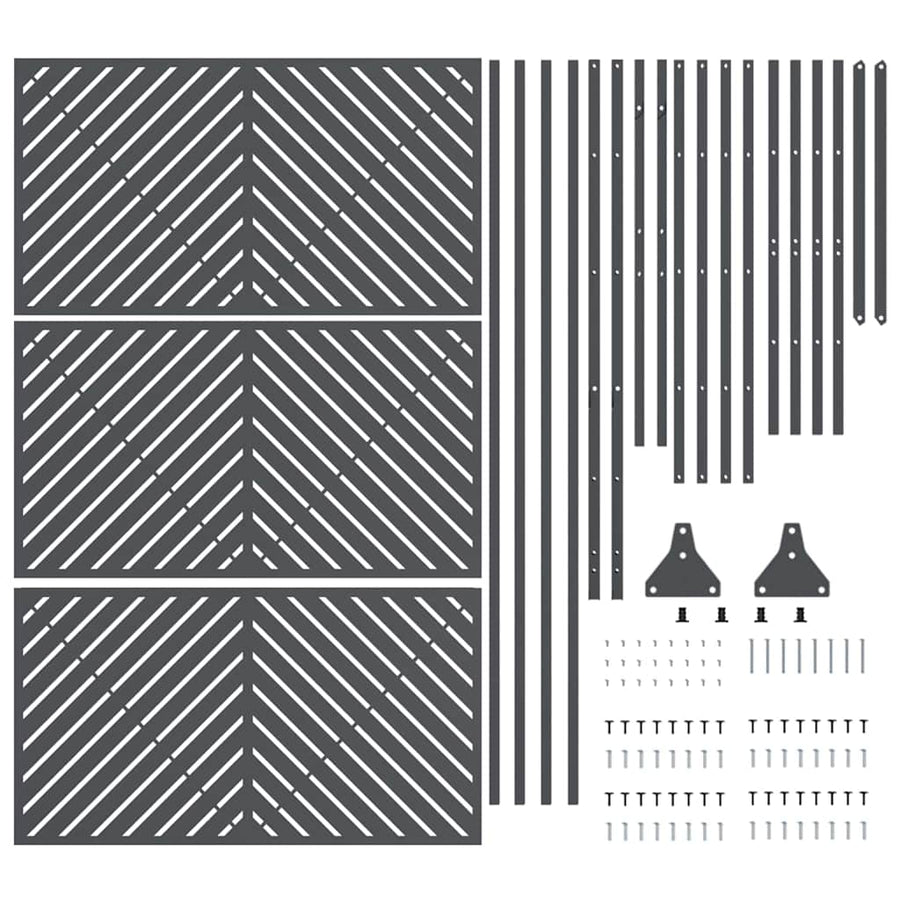 Privacyscherm Antraciet 100 x 50 x 180 cm Staal