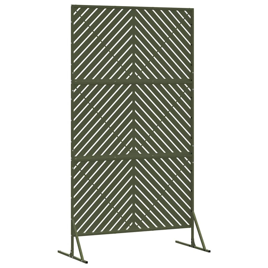 Privacyscherm Olijfgroen 100 x 50 x 180 cm Staal