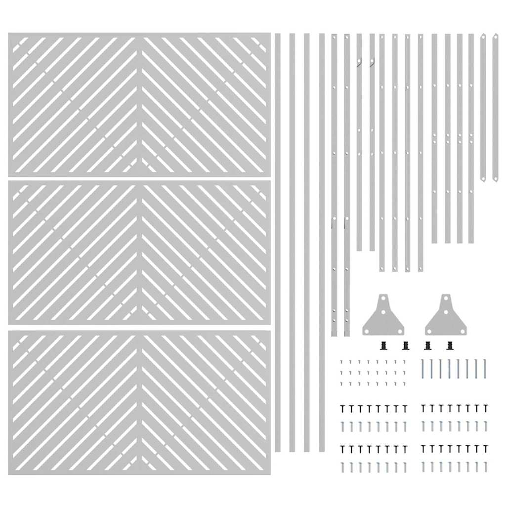 Privacyscherm Grijs 100 x 50 x 180 cm Staal