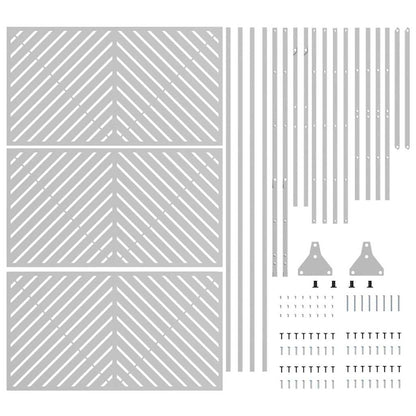 Privacyscherm Grijs 100 x 50 x 180 cm Staal