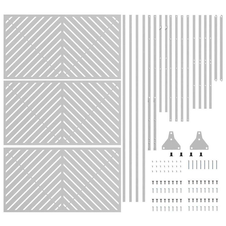 Privacyscherm Grijs 100 x 50 x 180 cm Staal
