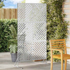 Privacy Screen Grey 100 x 50 x 180 cm Steel