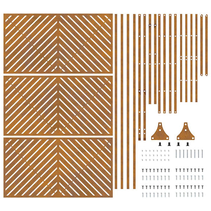 Hekpanelen 100 x 50 x 180 cm Roestvrij staal