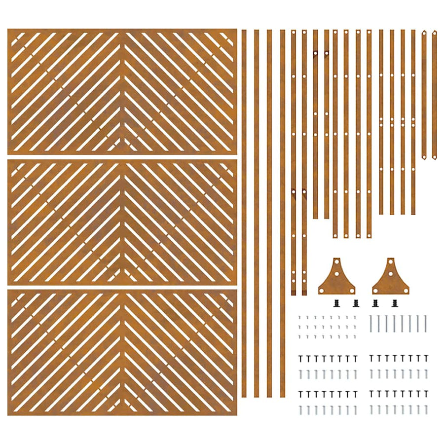 Hekpanelen 100 x 50 x 180 cm Roestvrij staal