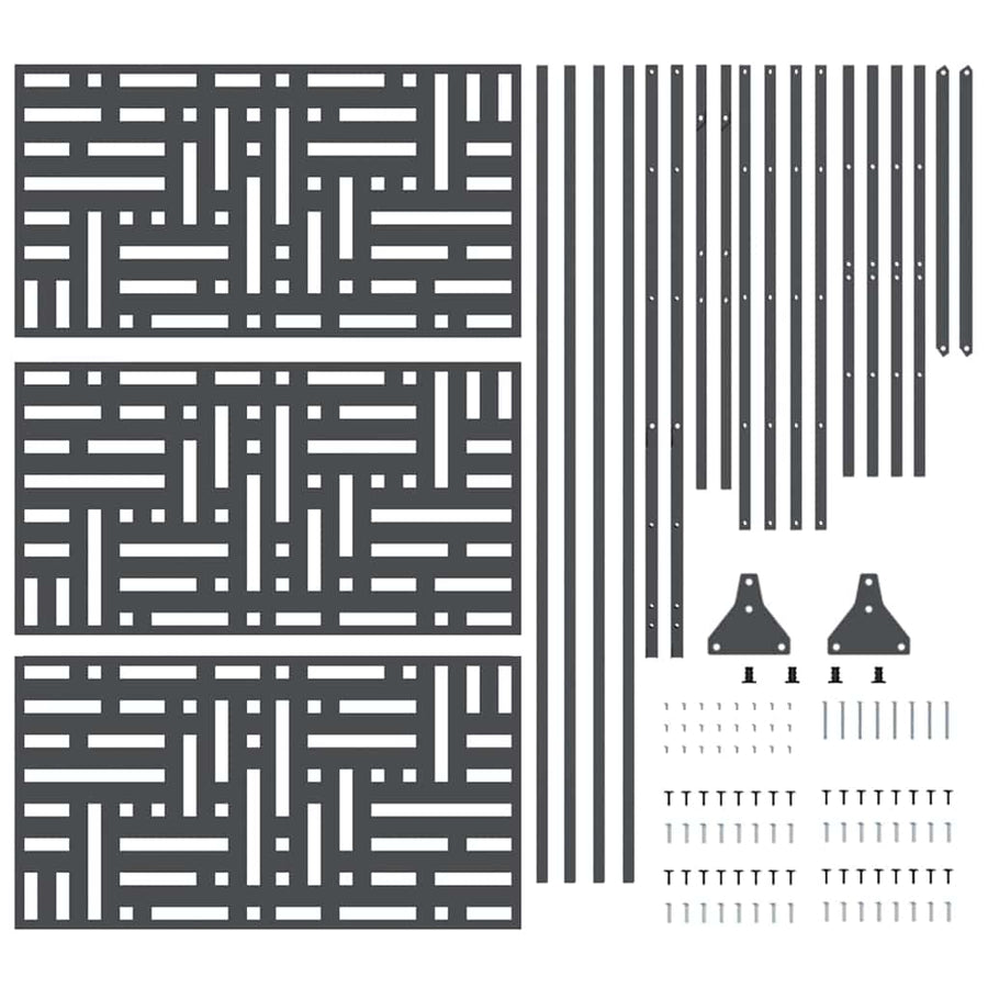 Privacyscherm Antraciet 100 x 50 x 180 cm Staal