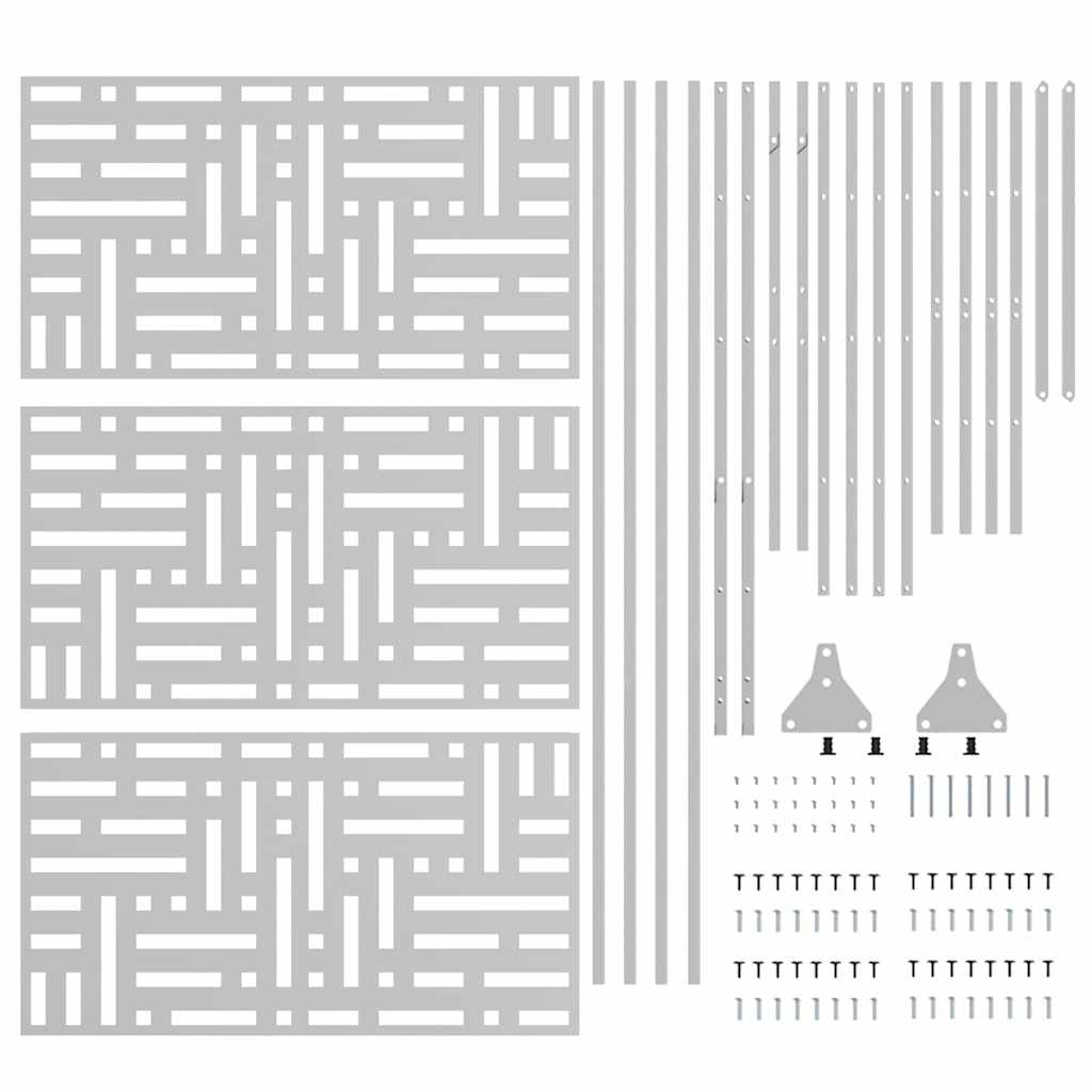Privacyscherm Grijs 100 x 50 x 180 cm Staal