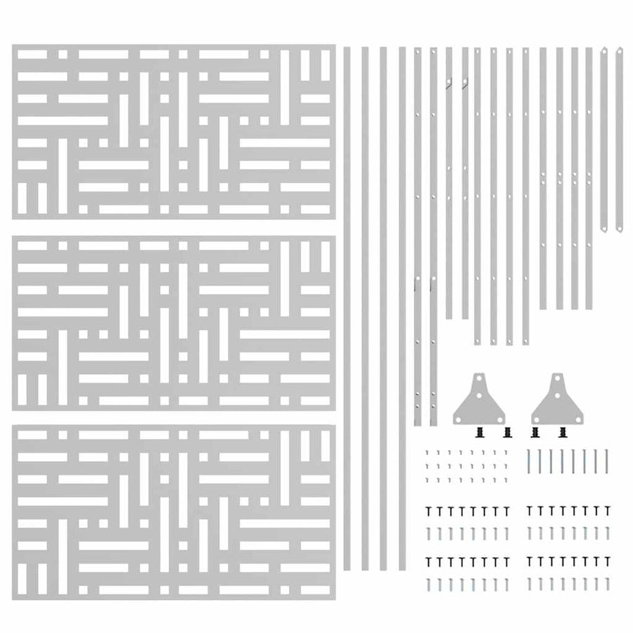 Privacyscherm Grijs 100 x 50 x 180 cm Staal