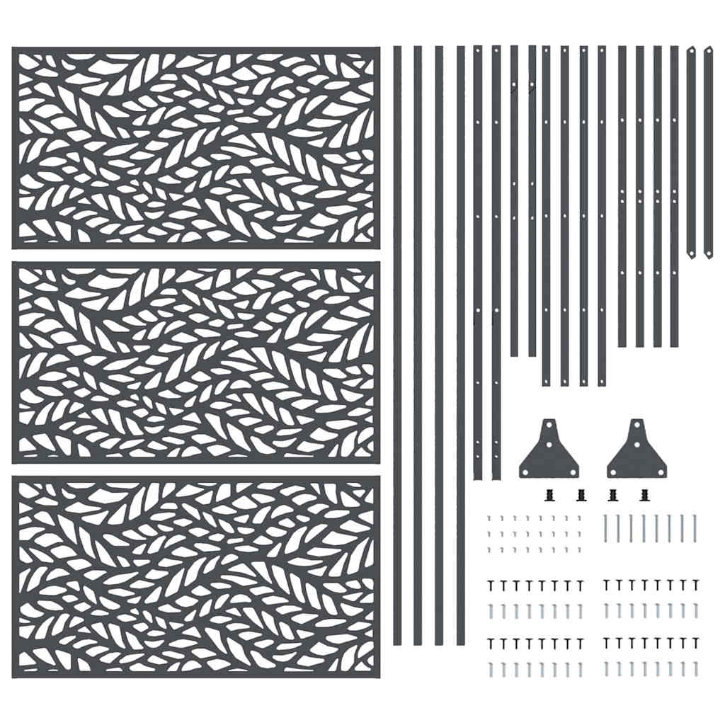 Privacyscherm Antraciet 100 x 50 x 180 cm Staal