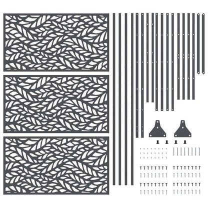 Privacyscherm Antraciet 100 x 50 x 180 cm Staal