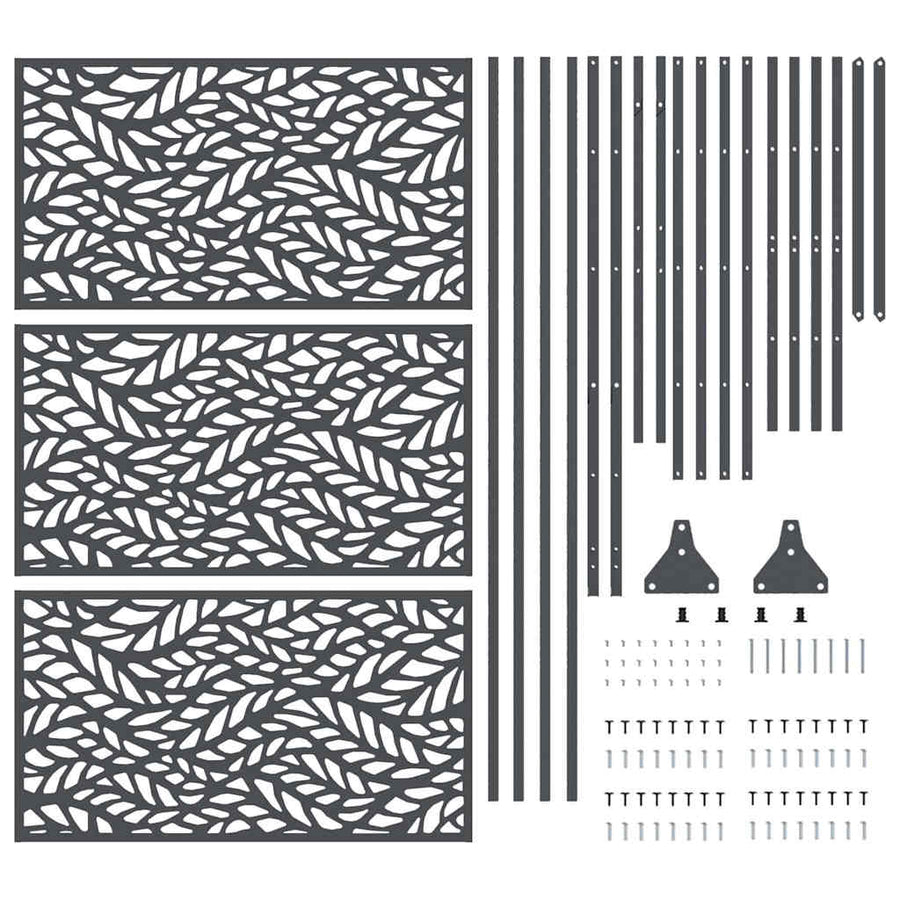 Privacyscherm Antraciet 100 x 50 x 180 cm Staal