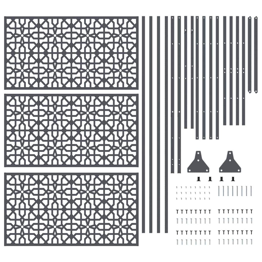Privacyscherm Antraciet 100 x 50 x 180 cm Staal