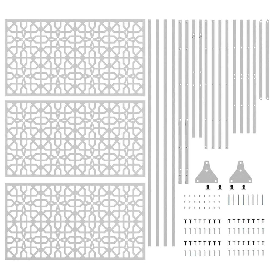 Privacyscherm Grijs 100 x 50 x 180 cm Staal