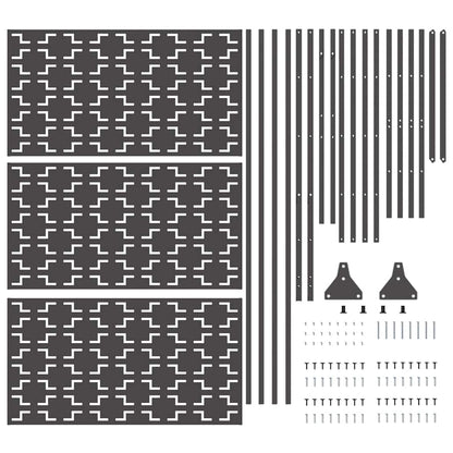 Privacyscherm Zwart 100 x 50 x 180 cm Staal