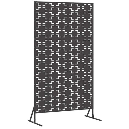 Privacyscherm Zwart 100 x 50 x 180 cm Staal