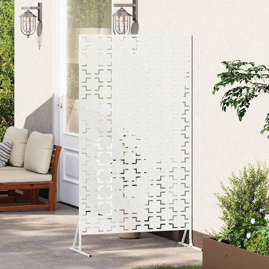 Privacyscherm Wit 100 x 50 x 180 cm Staal