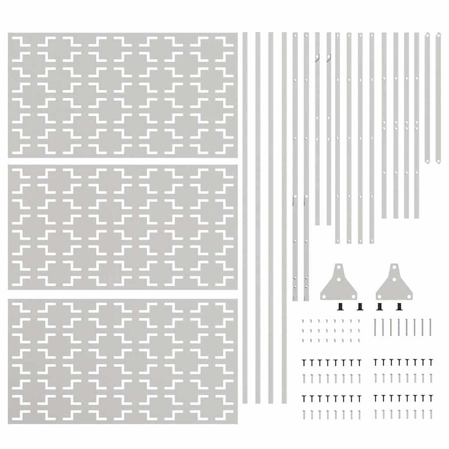 Privacyscherm Grijs 100 x 50 x 180 cm Staal