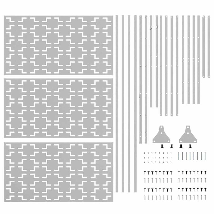 Privacyscherm Grijs 100 x 50 x 180 cm Staal