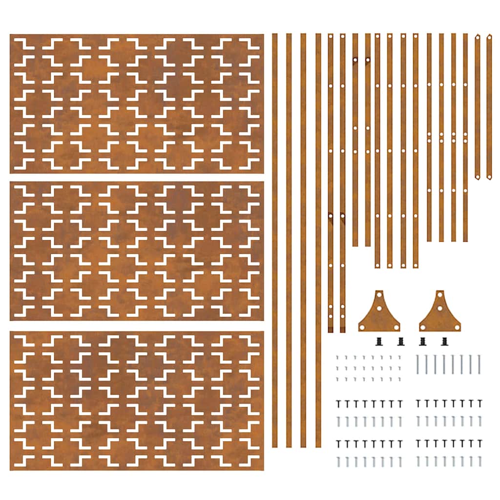 Privacyscherm 100x50x180 cm, Weerbestendig Staal