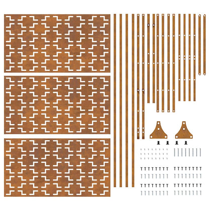 Privacyscherm 100x50x180 cm, Weerbestendig Staal