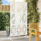 Privacy Screen White 100 x 50 x 180 cm Steel